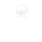 Plafon Point graphite silver/graphite white S 6006 - zdjęcie 3